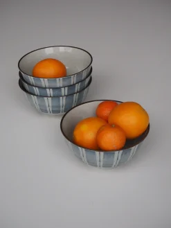 Fars Dags Gave|Store Skåle (ramen, Servering, Portion)^SERAMIKKU Blå- og hvidstribet ramenskål