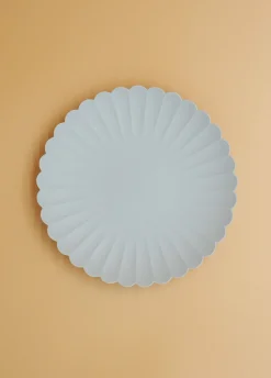 Mors Dags Gave|Serveringsfade- Og Skåle^SERAMIKKU Blomsterformet grå tallerken - Stor 22 cm