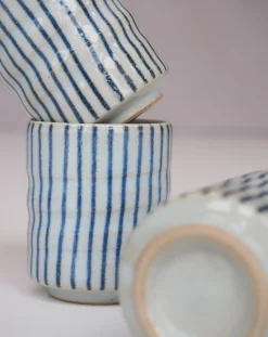 Krus Og Kopper (kaffe Og Te)^SERAMIKKU Blåstribet krus uden hank
