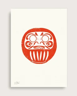 Linoleumstryk|Bestsellere^SERAMIKKU Daruma (linoleumstryk)