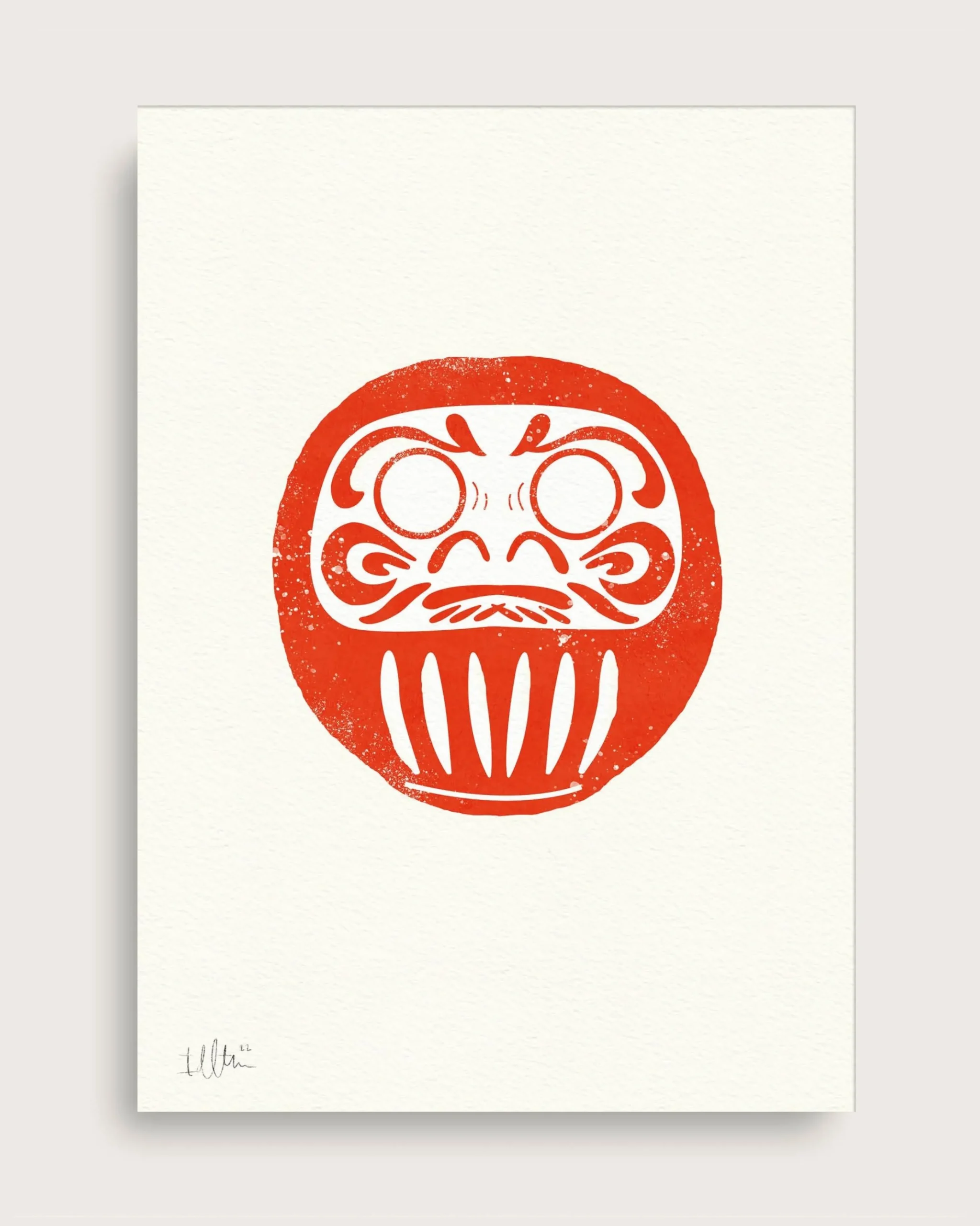 Linoleumstryk|Bestsellere^SERAMIKKU Daruma (linoleumstryk)