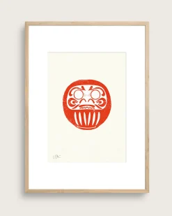 Linoleumstryk|Bestsellere^SERAMIKKU Daruma (linoleumstryk)