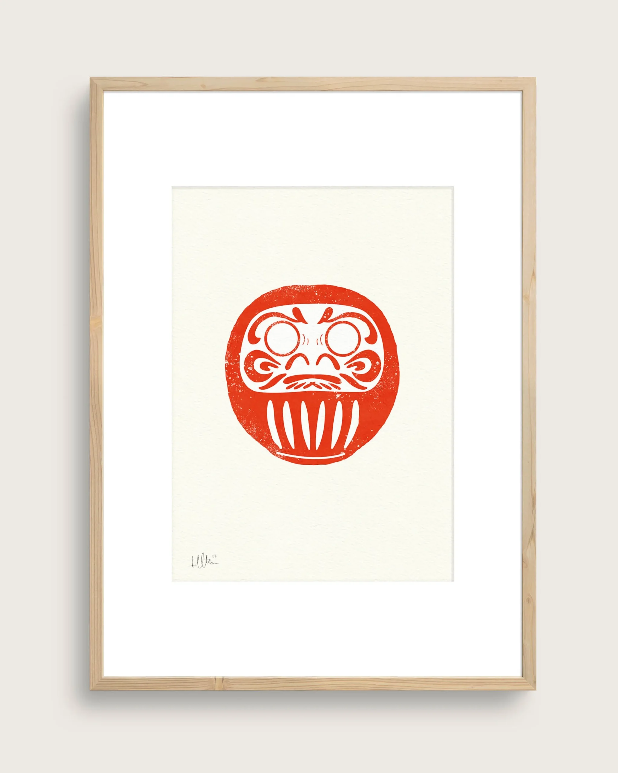 Linoleumstryk|Bestsellere^SERAMIKKU Daruma (linoleumstryk)