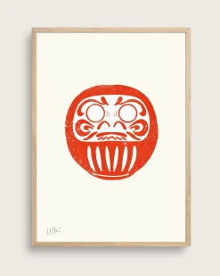 Linoleumstryk|Bestsellere^SERAMIKKU Daruma (linoleumstryk)