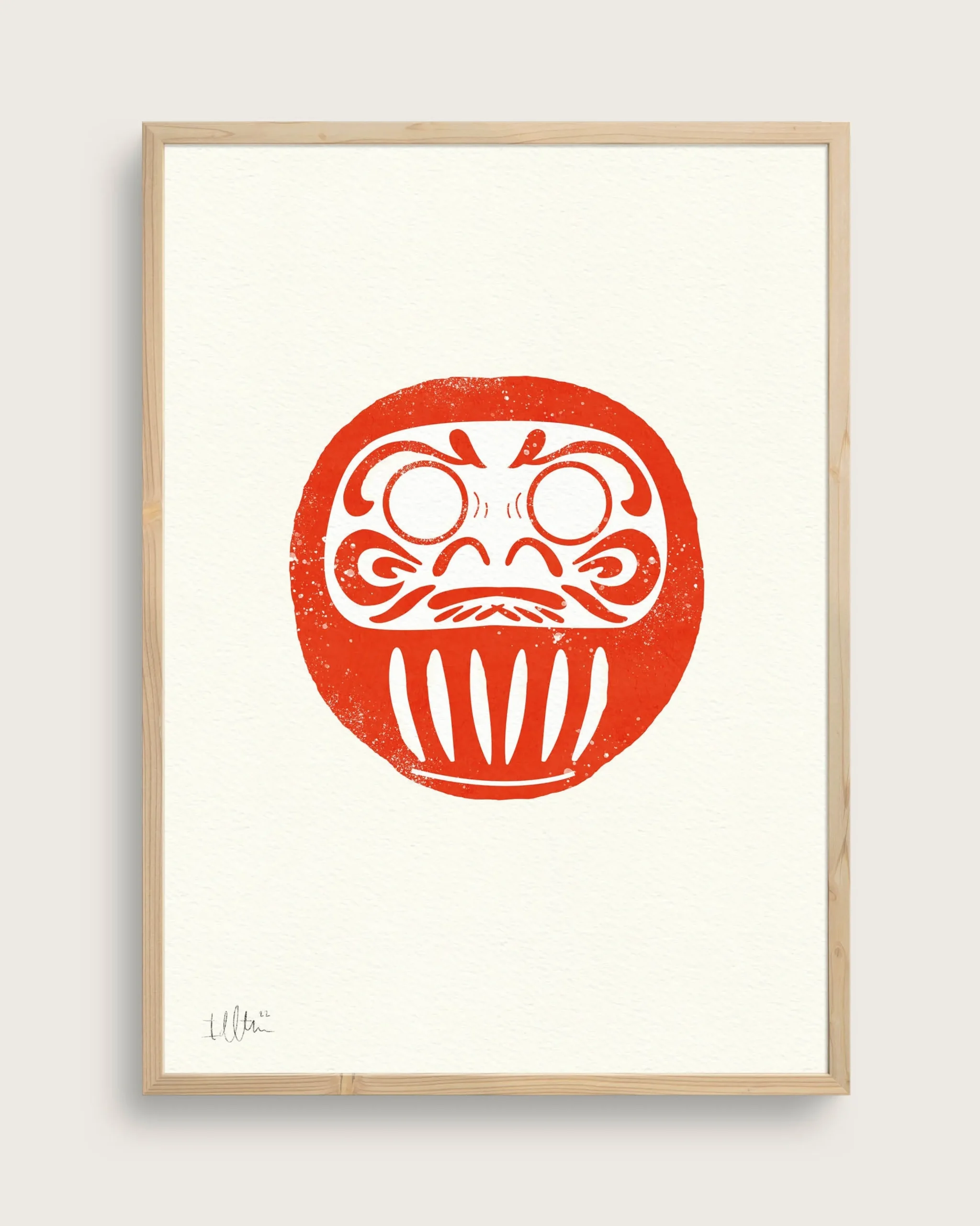 Linoleumstryk|Bestsellere^SERAMIKKU Daruma (linoleumstryk)