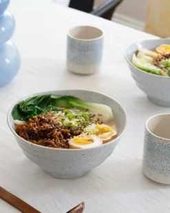 Store Skåle (ramen, Servering, Portion)^SERAMIKKU Grå asymmetrisk ramenskål