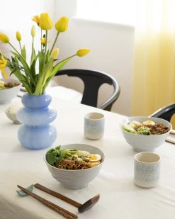 Store Skåle (ramen, Servering, Portion)^SERAMIKKU Grå asymmetrisk ramenskål