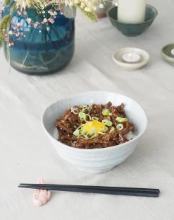 Store Skåle (ramen, Servering, Portion)^SERAMIKKU Grå asymmetrisk ramenskål