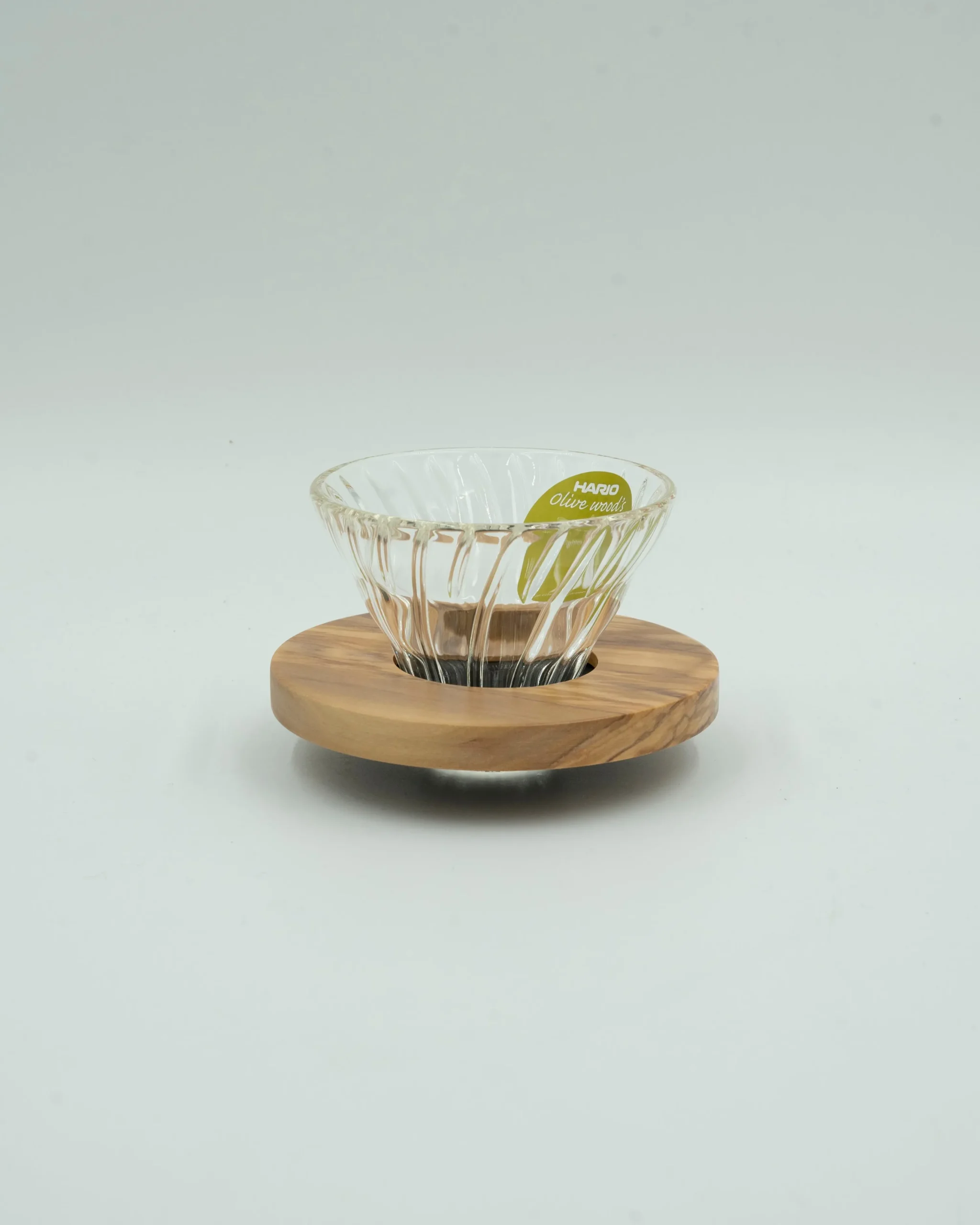 Fars Dags Gave|V60 Kaffetragte^SERAMIKKU Hario tragt i glas med oliventræ (01)
