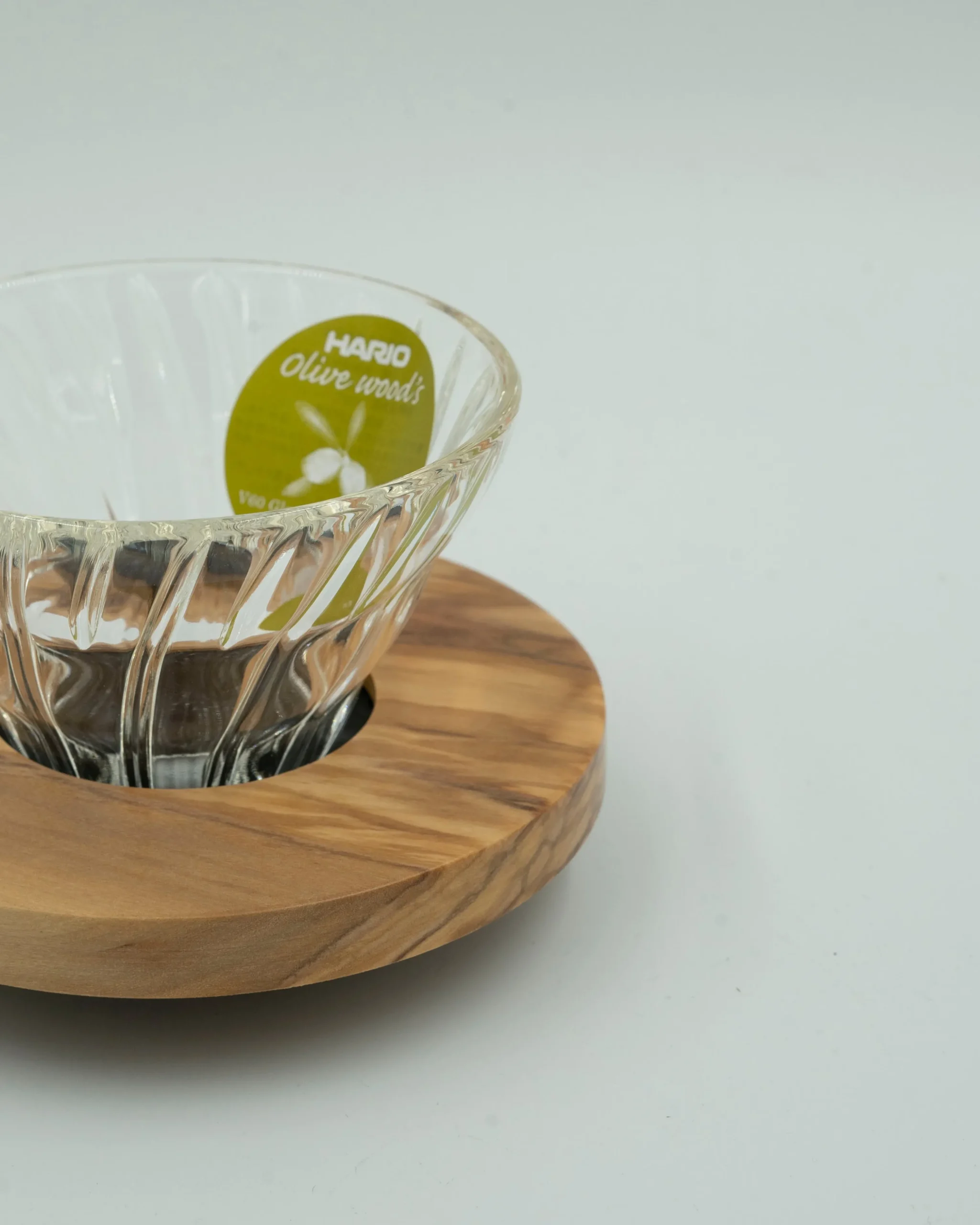 Fars Dags Gave|V60 Kaffetragte^SERAMIKKU Hario tragt i glas med oliventræ (01)