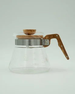 V60 Kander^SERAMIKKU Hario V60 glaskande (oliventræ)