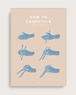 Bestsellere|Taishō - Designplakater^SERAMIKKU How to Chopstick