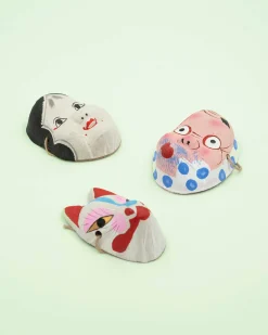 Pyntegenstande^SERAMIKKU Japansk maske (otafuku)