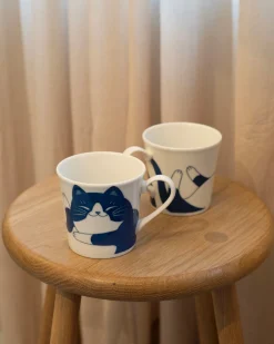 Krus Og Kopper (kaffe Og Te)^SERAMIKKU Kaffekop med kattemotiv