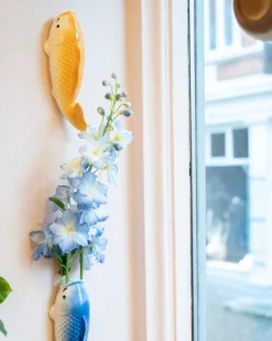 Bryllupsgave|Pyntegenstande^SERAMIKKU Koi vægvase orange