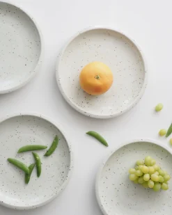 Serveringsfade- Og Skåle|Tallerkener (kage, Frokost, Middag)^SERAMIKKU Lys middagstallerken med prikket glasur