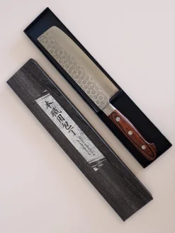 Mahogni Skaft^SERAMIKKU Nakiri kniv | 16,5 cm | Mahogni