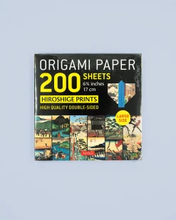 Bøger Om Japan|Diy, Krea Og Stationary^SERAMIKKU Origami papirblok med Hiroshige træsnit (200 ark - 17x17 cm)