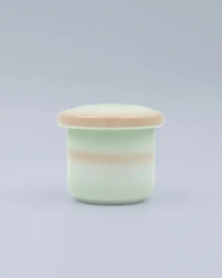 Diverse (spisepinde, Holdere, Skeer)^SERAMIKKU Pastelgrøn lågkrukke