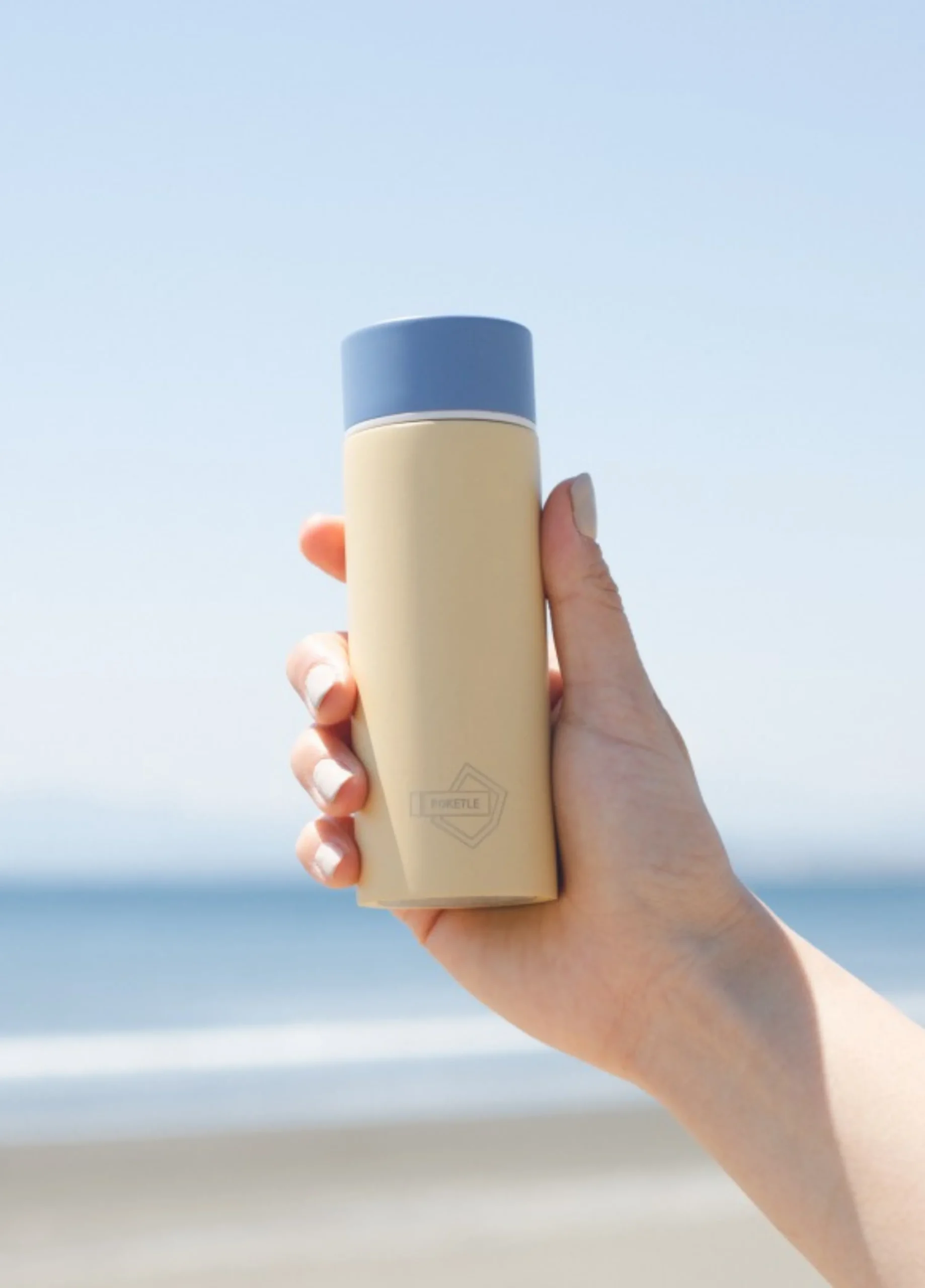 Poketle - Termoflasker|Poketle S (120 Ml)^SERAMIKKU Poketle S MIX termoflaske creme/blå
