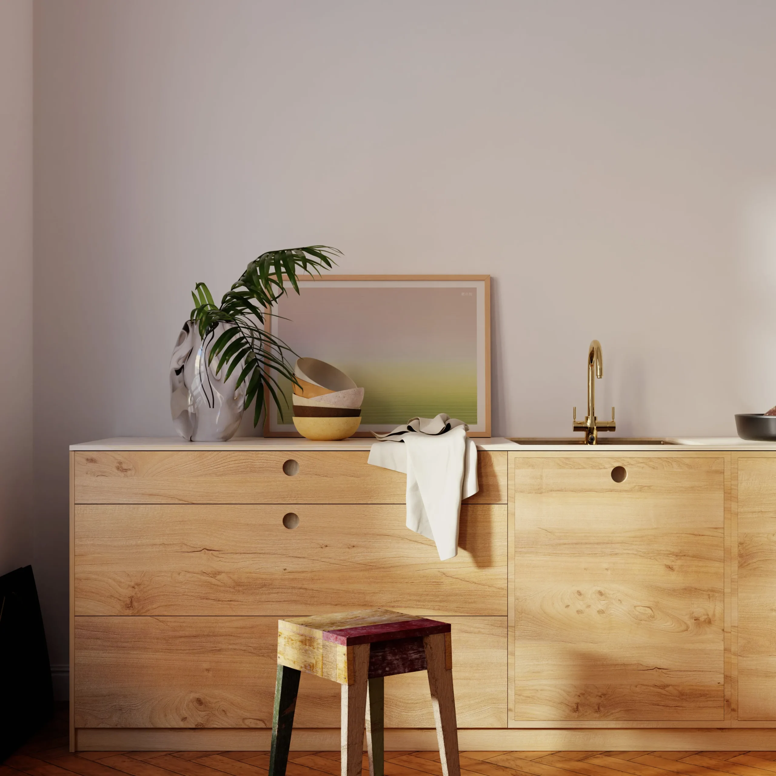 Bestsellere|Taishō - Designplakater^SERAMIKKU Rismark (朝の田)