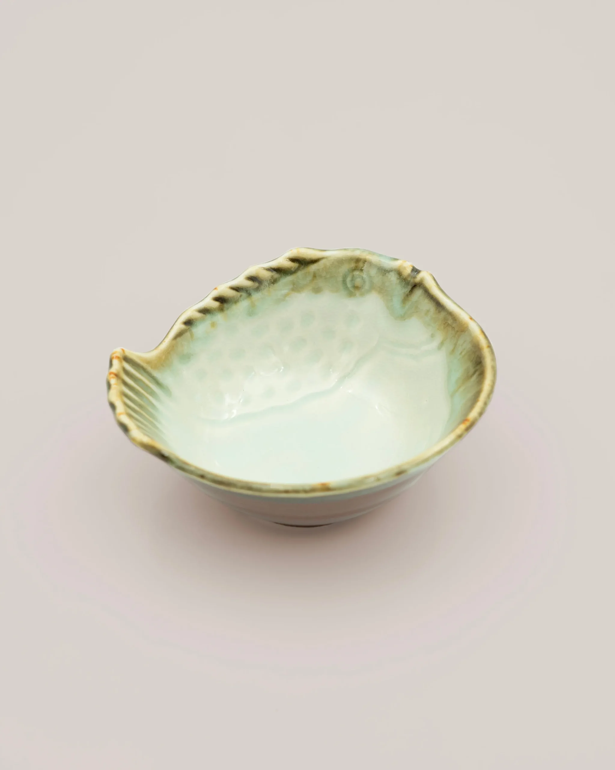 Mellem Skåle (matcha, Ris, Morgenmad)^SERAMIKKU Risskål i fiskeform