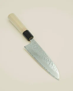 Bryllupsgave|Magnolia/bøffelhorn^SERAMIKKU Santoku kniv | 16,5 cm | Magnolia