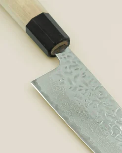 Bryllupsgave|Magnolia/bøffelhorn^SERAMIKKU Santoku kniv | 16,5 cm | Magnolia