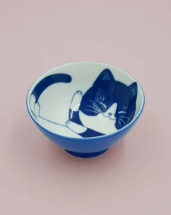 Mellem Skåle (matcha, Ris, Morgenmad)^SERAMIKKU Skål med kattemotiv