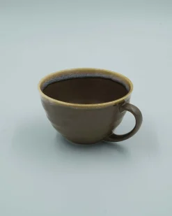 Krus Og Kopper (kaffe Og Te)^SERAMIKKU Stor brun kop med hank