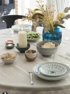 Tallerkener (kage, Frokost, Middag)^SERAMIKKU Stribet lille tallerken