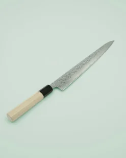 Bryllupsgave|Magnolia/bøffelhorn^SERAMIKKU Sujihiki kniv | 24 cm | Magnolia