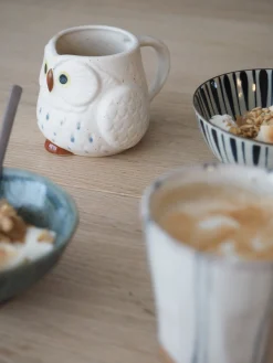 Krus Og Kopper (kaffe Og Te)^SERAMIKKU Uglekrus med hank